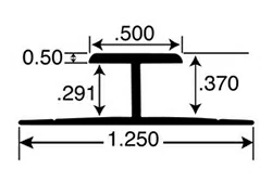 1/4″ Anodized Aluminum H Channel