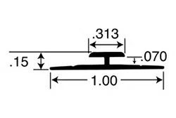 1/16″ Anodized Aluminum H Channel