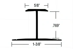 3/4″ Aluminum H Channel