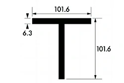 101.6mm x 101.6mm x 6.3 mm(4