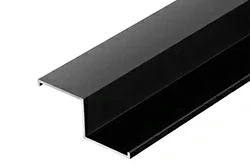 Sección Z de aluminio negro anodizado