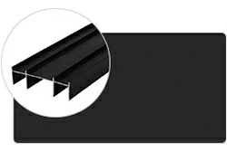 Black anodized aluminum profiles