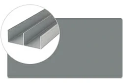 Silver anodized aluminum profiles