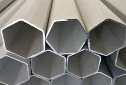 Tubo hexagonal de aluminio