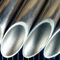 Internally threaded finned tube