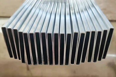 Flat oval aluminum tube for CAC HF welding