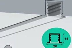 Recessed LED Profile 15mm 20mm