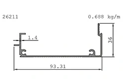 perfil personalizado de aluminio solar