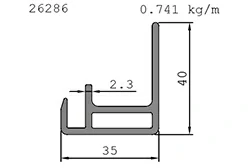 perfil personalizado de aluminio solar