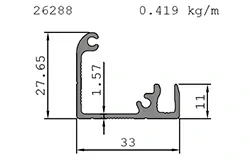 perfil personalizado de aluminio solar