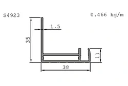 perfil personalizado de aluminio solar