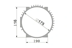 Aluminum profiles for vertical motor housings