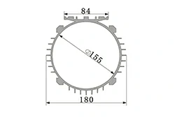 Aluminum profiles for vertical motor housings