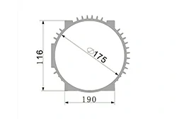 Aluminum profiles for vertical motor housings