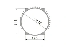 Aluminum profiles for vertical motor housings