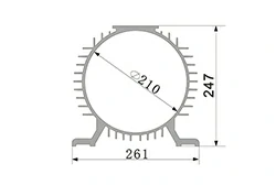 Horizontal motor casing aluminum profile