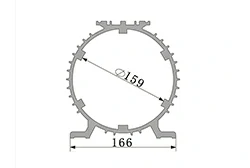 Horizontal motor casing aluminum profile