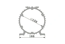 Horizontal motor casing aluminum profile