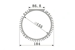 Aluminum profiles for gear motor housings