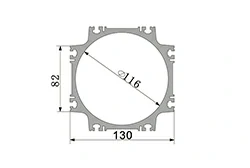 Aluminum profile for servo motor body