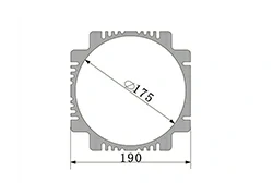 Aluminum profiles for water-cooled motor cases