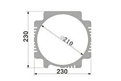 Aluminum profiles for water-cooled motor cases