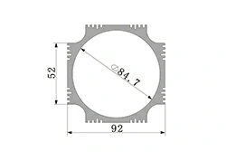 Aluminum profiles for water-cooled motor cases