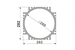 Aluminum profiles for water-cooled motor cases