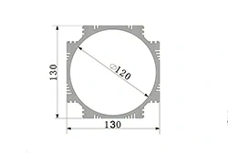 Perfil de aluminio para el cuerpo del servomotor