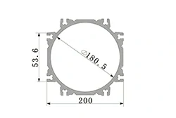 Perfil de aluminio para el cuerpo del servomotor