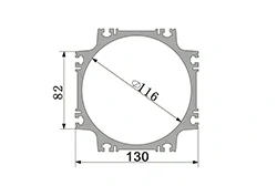 Perfil de aluminio para el cuerpo del servomotor