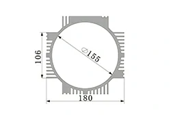 Aluminum profile for servo motor body