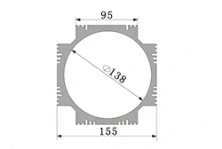 Aluminum profile for servo motor body