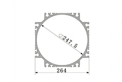 Perfil de aluminio para el cuerpo del servomotor