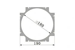 Aluminum profile for servo motor body