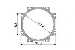 Perfil de aluminio para el cuerpo del servomotor