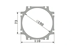 Aluminum profile for servo motor body