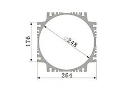 Perfil de aluminio para el cuerpo del servomotor