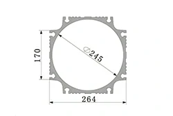 Perfil de aluminio para el cuerpo del servomotor