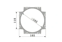 Aluminum profile for servo motor body