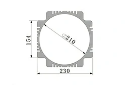 Aluminum profile for servo motor body