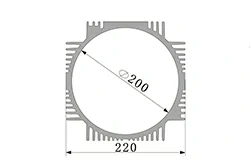 Aluminum profile for servo motor body