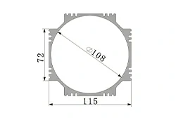 Perfil de aluminio para el cuerpo del servomotor