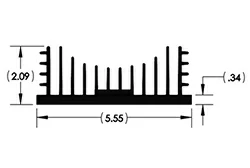 Special extruded heat sink