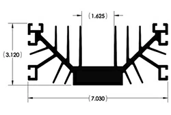 Special extruded heat sink 