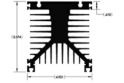 Special extruded heat sink