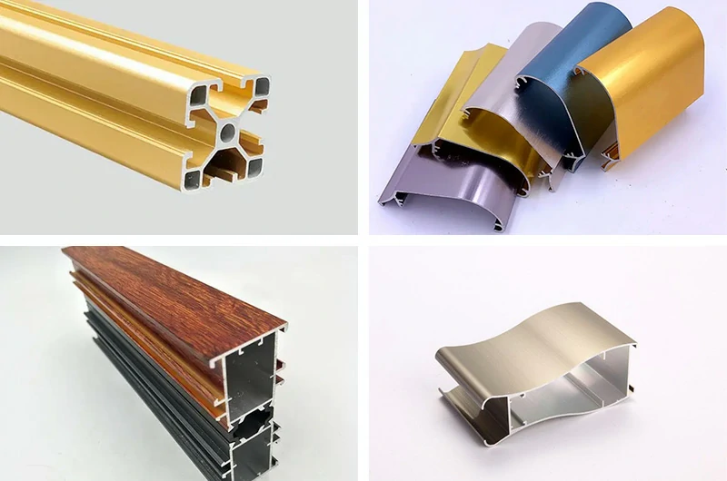 Aluminum profiles surface treatments and colors