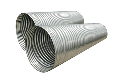 Circular corrugated aluminum pipes