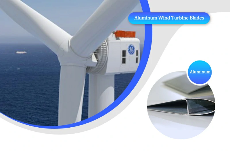 Where are aluminum profiles used in wind turbine generators?