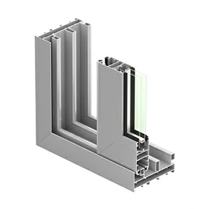 Perfil para ventana de aluminio de tres vías